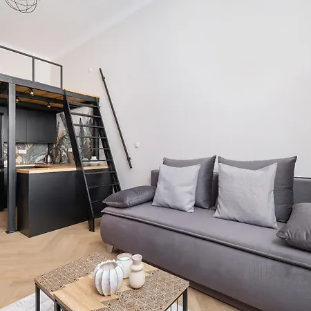 Industrial Black & Browstrone Loft - Old Town Apartment *