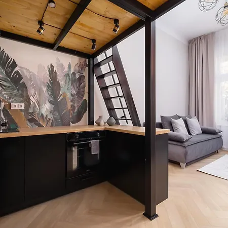 Industrial Black & Browstrone Loft - Old Town Apartment